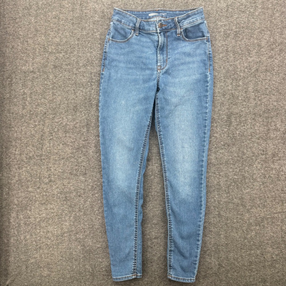 Old Navy Super Skinny Ankle High Rise Jeans Medium Wash Blue Size 0 Crop Tapered